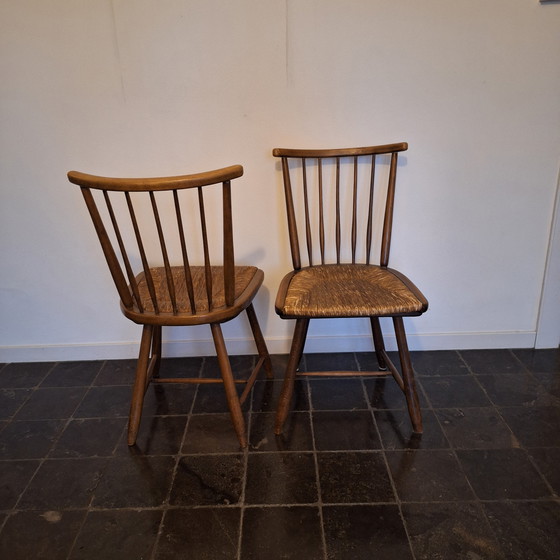 Image 1 of Set of 2 original WKS midcentury chairs WK Mobel Arno Lambrecht