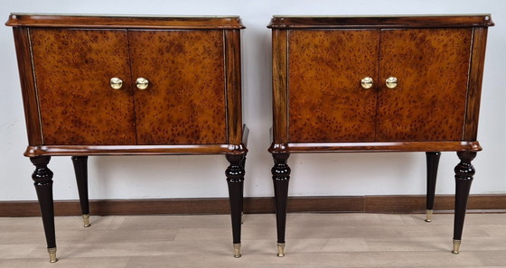 Image 1 of Art Deco bedside tables from the Marche region