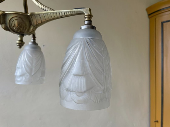 Image 1 of Lampada da soffitto Art Nouveau Lampada a sospensione francese