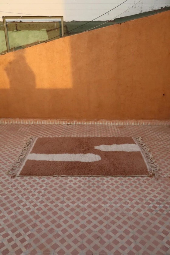 Image 1 of Tapis marocain en laine natural 200cmx150cm