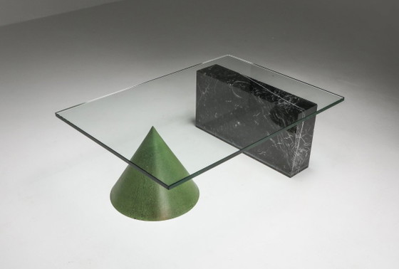 Kono salontafel van Lella en Massimo Vignelli – Casigliani, Glass, Copper (photo 4 of 11)