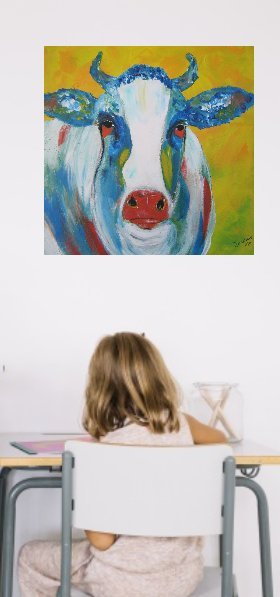 Image 1 of Peinture abstraite vache (2)