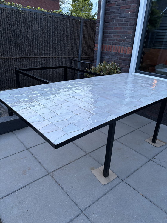 Image 1 of Zellige / mosaic garden table - 200 x 100 cm - 6 pers.
