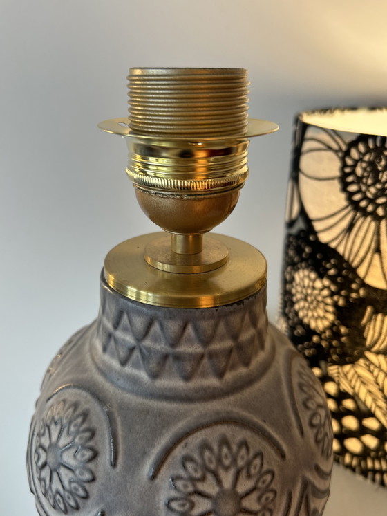 Image 1 of Upcycled table lamp on an MCM vase - wireless, suitable for balconies