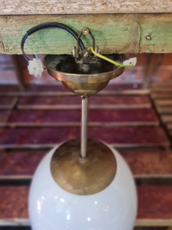 Image 1 of Lampade a sospensione funzionaliste in vetro e metallo di Miloslav Prokop