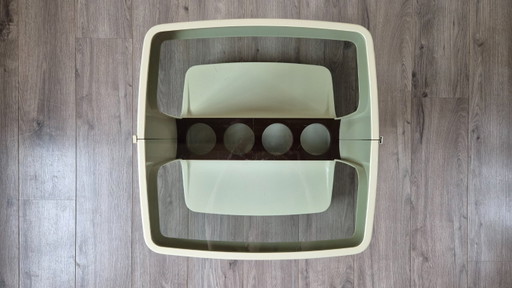 Vintage Barwagen/Beistelltisch aus Kunststoff im Space-Age-Stil