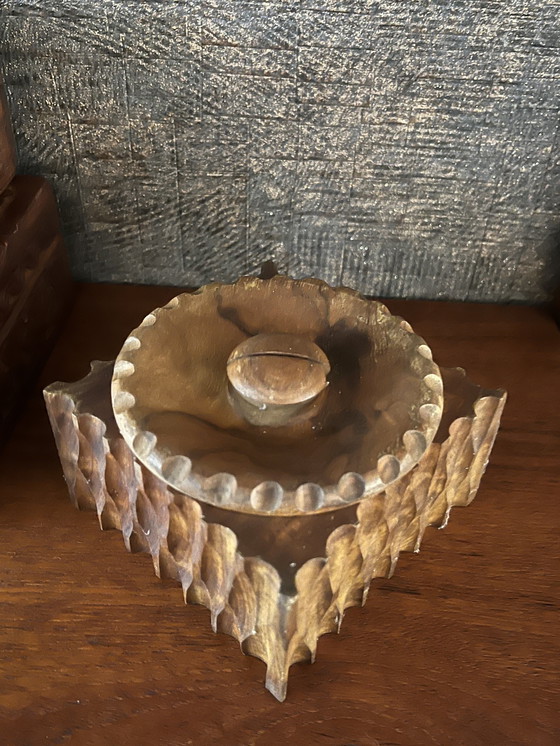 Image 1 of Vintage brutalist wooden box 70s