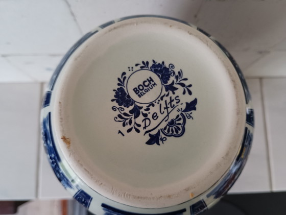 Image 1 of Boch Belgium vase Delft blue style