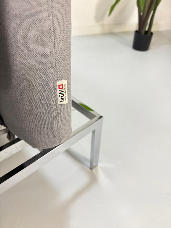 Image 1 of Brühl Roro Designer Stoff Grau Sofa Schlafsofa Liege Daybed