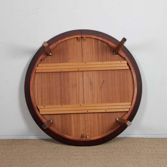 Image 1 of Table ronde extensible par Ole Hald pour Gudme Møbelfabrik, 1960