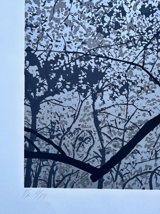 Image 1 of Jan Hendrix screen printing trees (2 pieces)
