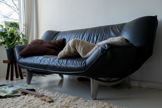 Image 1 of Leolux Tango schwarzes Leder