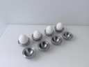 Set van 8 RVS eierdopjes – minimalistisch design