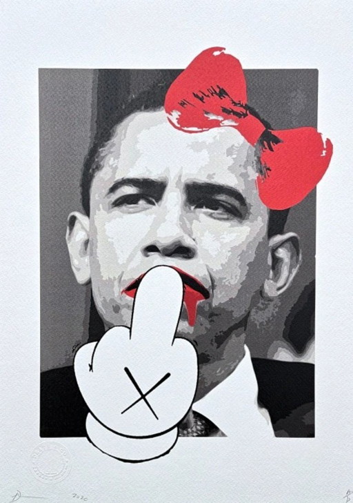 Death NYC - Barack Obama avec ruban rouge - Édition limitée avec certificat