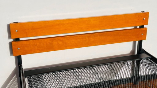 70s Vintage bamboo bed 1p.