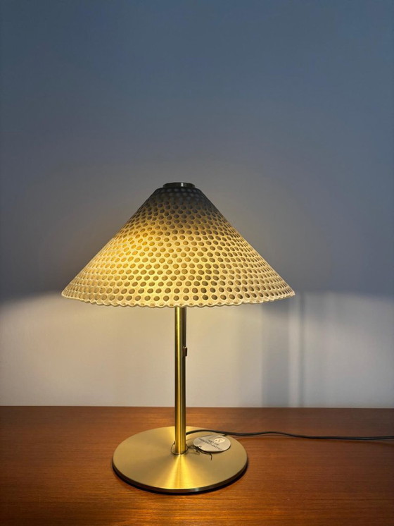 Image 1 of Grande lampe de table en verre et laiton de Peill & Putzler, années 1970