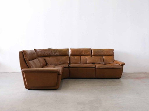 Vintage leather sofa MidCentury Modular