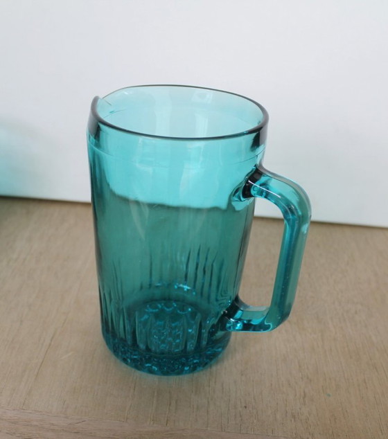 Image 1 of Ravenhead Hobnob turqoise drinking set, jug + glasses, original vintage '60