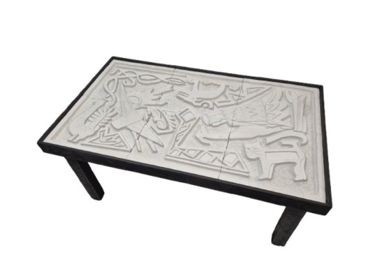 Image 1 of Table basse mouvement CoBrA vers 1960