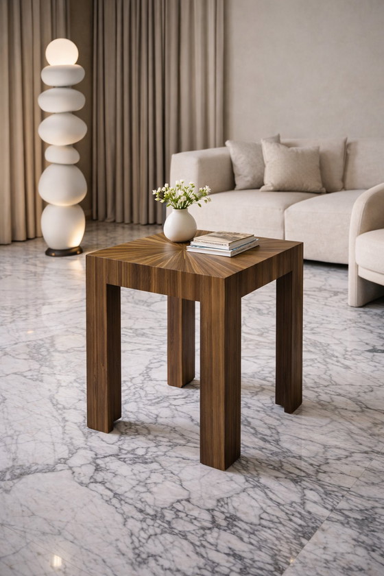 Image 1 of Tavolino da caffè in legno intarsiato Benoît Cazes 2023 - riedizione Art Déco di Jean-Michel Frank