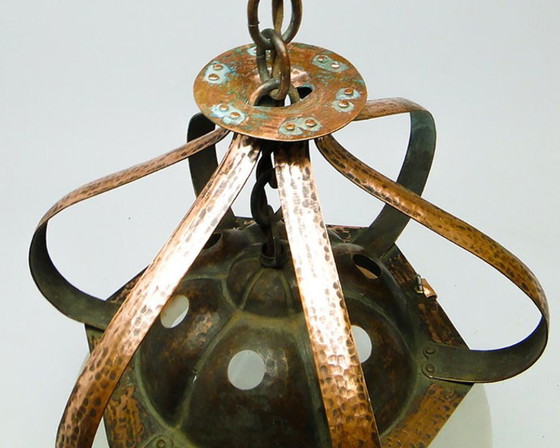 20th Century Glass Pendant Lamp, Austro-Hungary, 1890s – Brass (photo 13 of 24)