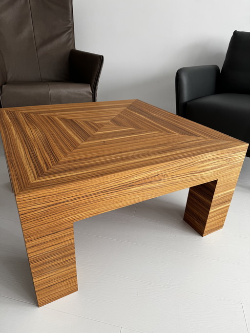 Zebrano Salontafels mit Zebrano bijzettafeltjes