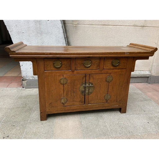 Vintage teak console-hotel North China