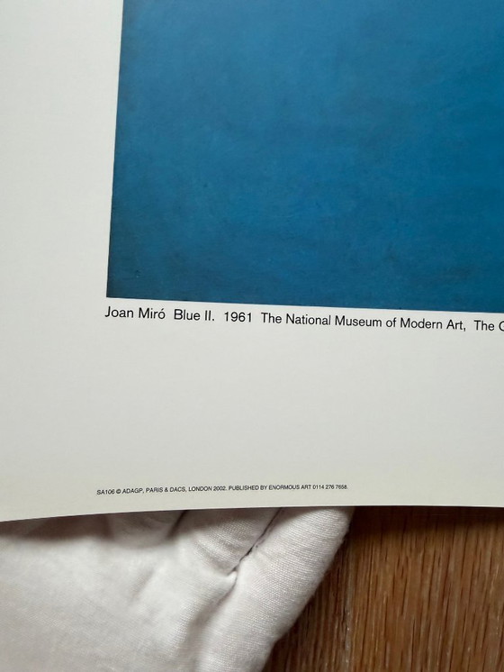 Image 1 of Joan Miró (1893-1983), Blue II, 1961, Nationaal Museum voor Moderne Kunst, Centre Georges Pompidou, Parijs, copyright ADAGP....