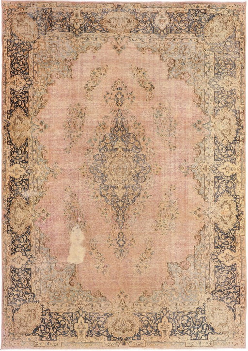 Tappeto orientale originale annodato a mano, vintage, stile Art Modern, 420 x 290 cm, condizioni eccellenti