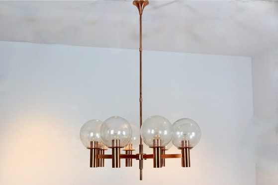 Lampadario in rame e vetro soffiato di Ott International (foto 4 di 14)