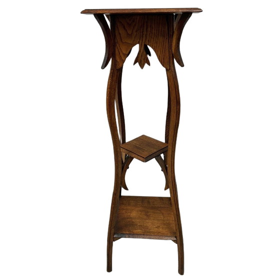 Image 1 of Antico tavolo per piante con piedistallo Art Nouveau a 3 livelli Deco Jugendstil XIX secolo