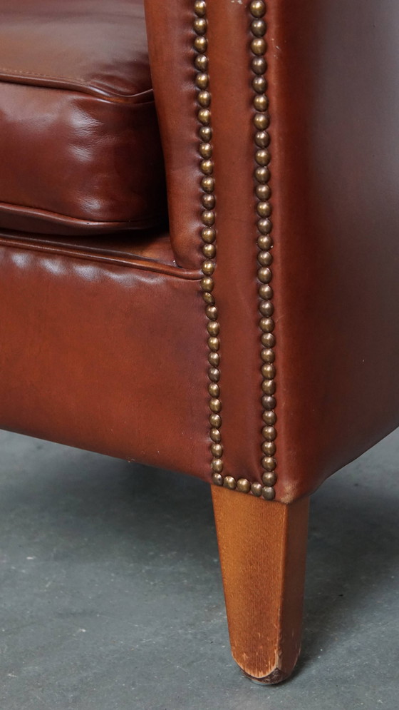 Image 1 of 2 poltrone da club in stile inglese realizzate in pelle di vacchetta