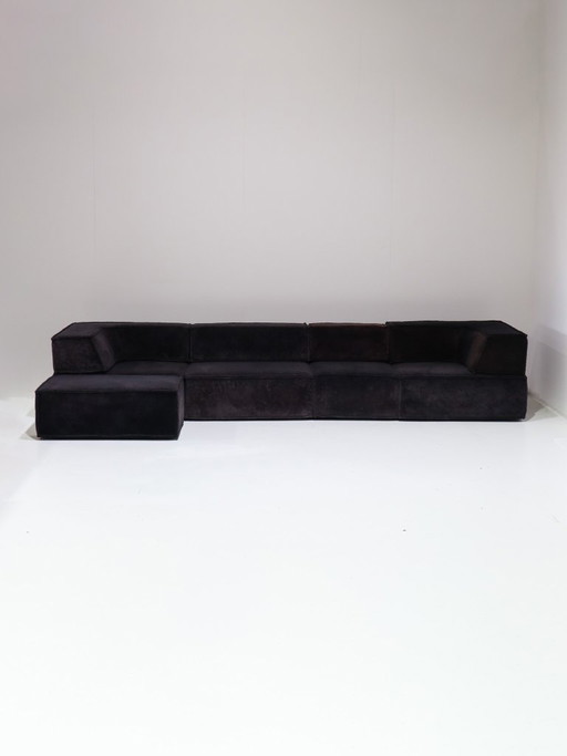 COR Trio modular sofa landscape sofa purple brown 1970s