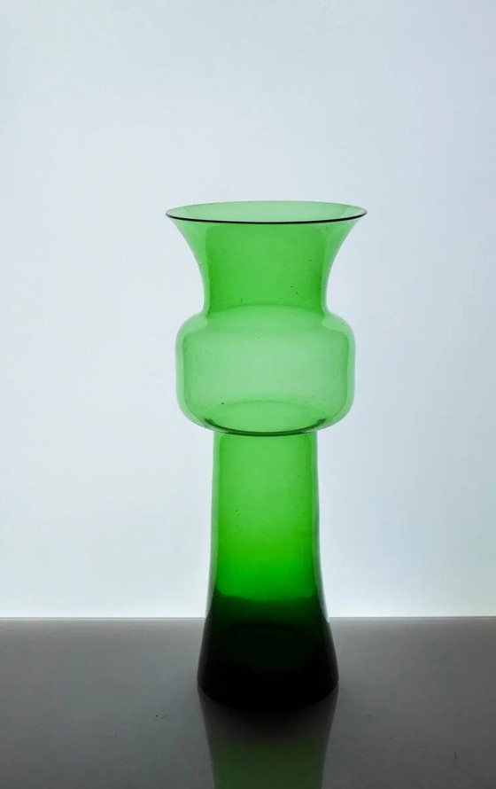 Image 1 of Large green Tang-Li vase by Morales Schildt for Kosta