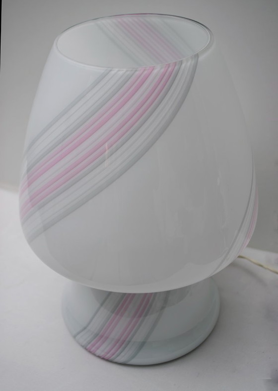 Image 1 of Lampada da tavolo moderna in vetro di Murano, "Incamiciato", 1980
