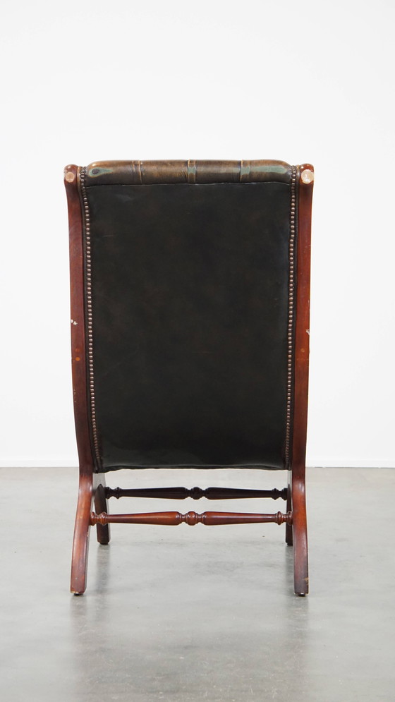 Image 1 of Green Vintage Chesterfield Armchair