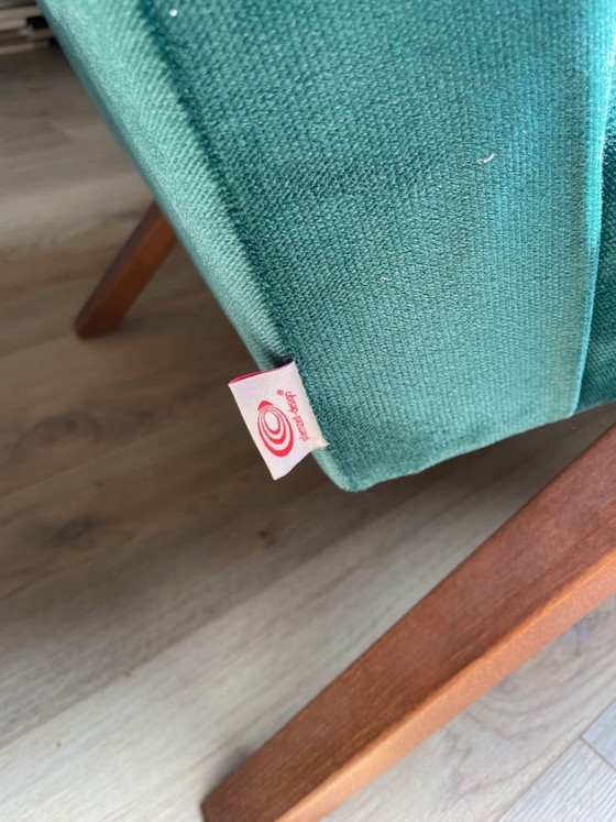 Image 1 of Poltrona lounge Retrostar verde Sternzeit Design della linea Velvet