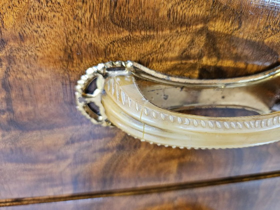 Image 1 of Commode Art Déco en ronce de noyer à quatre tiroirs