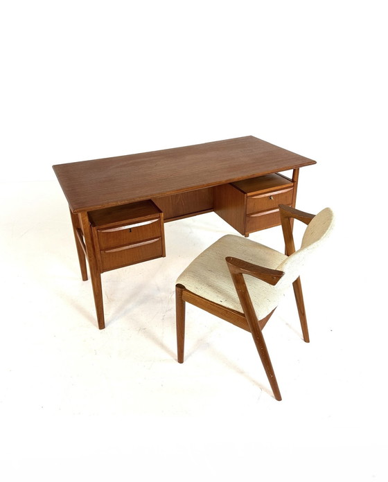 Image 1 of Scrivania vintage in teak, Gunnar Nielsen, Tibergaard anni '60
