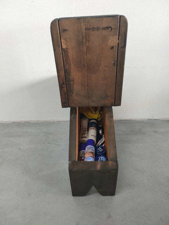 Image 1 of Zeldzaam vintage 'custom made' schoenenpoets kist interieur decorateur item 