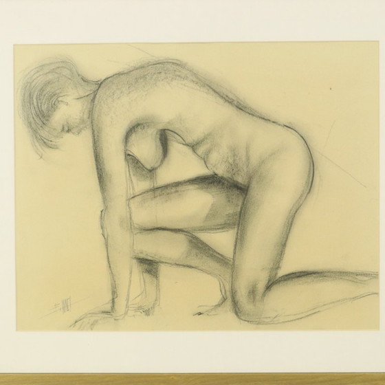 Image 1 of Kohlezeichnung einer nackten Frau