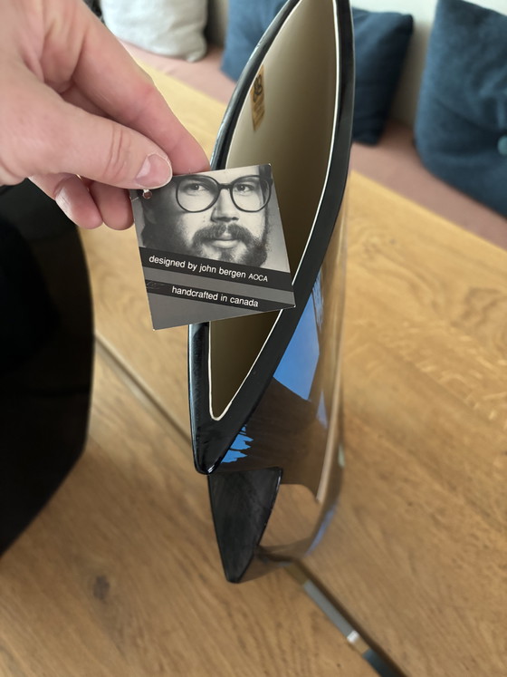 Image 1 of 2x John Bergen vases – vintage – with label