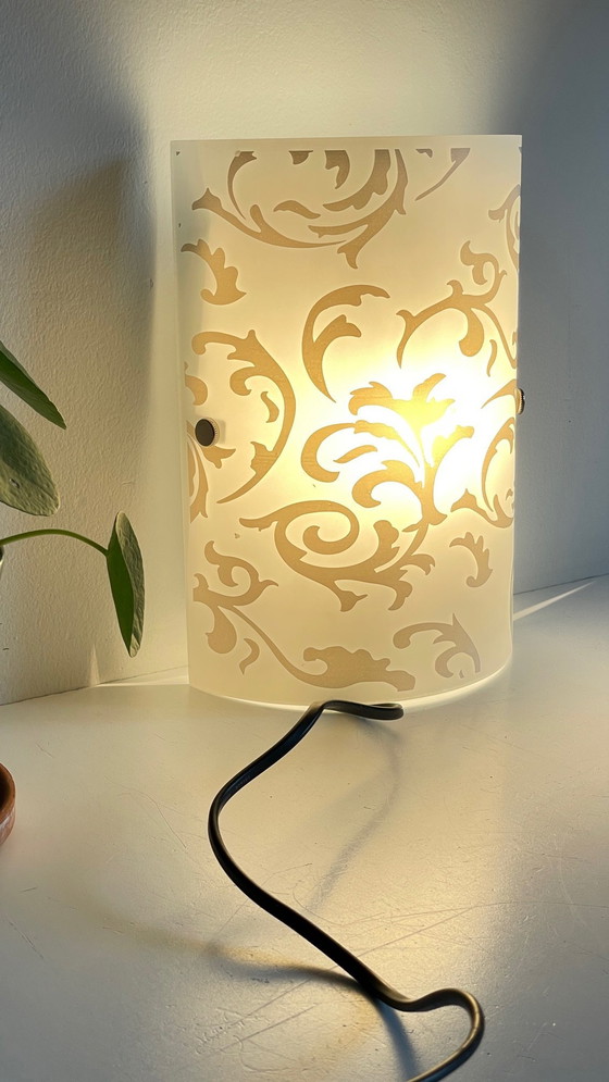 Image 1 of Polished and Silk-screened Glass Wall Lamp by Eglo