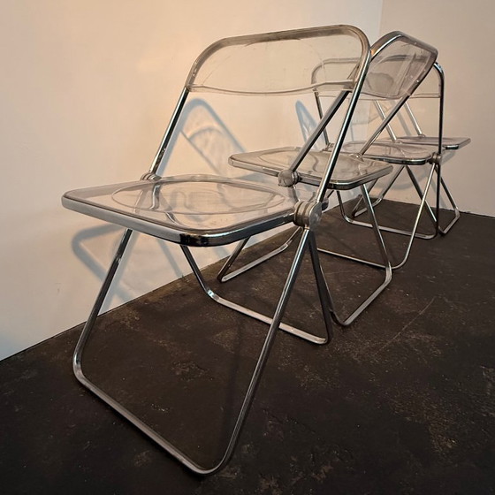 Image 1 of 4 chaises pliantes transparentes Plia de Castelli