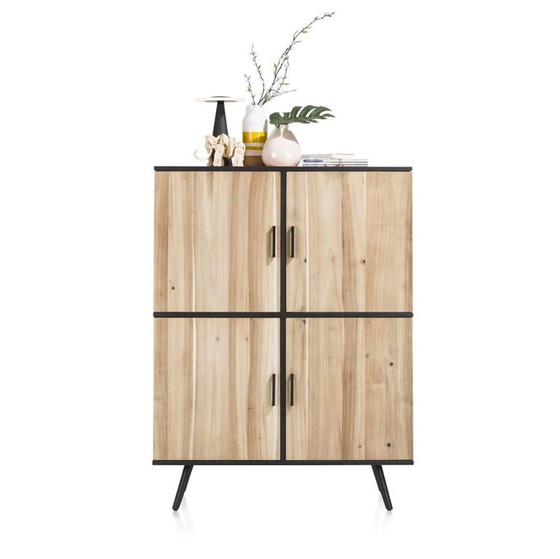Mobile contenitore Xooon Kinna a 4 ante — Legno di tram affumicato – Credenze con vetrina, Wood (photo 2 of 5)