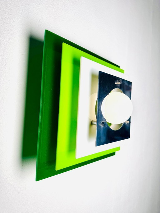 Applique murale pyramidale à plusieurs niveaux, fabriquée par Hustadt Leuchten, Allemagne, années 1970