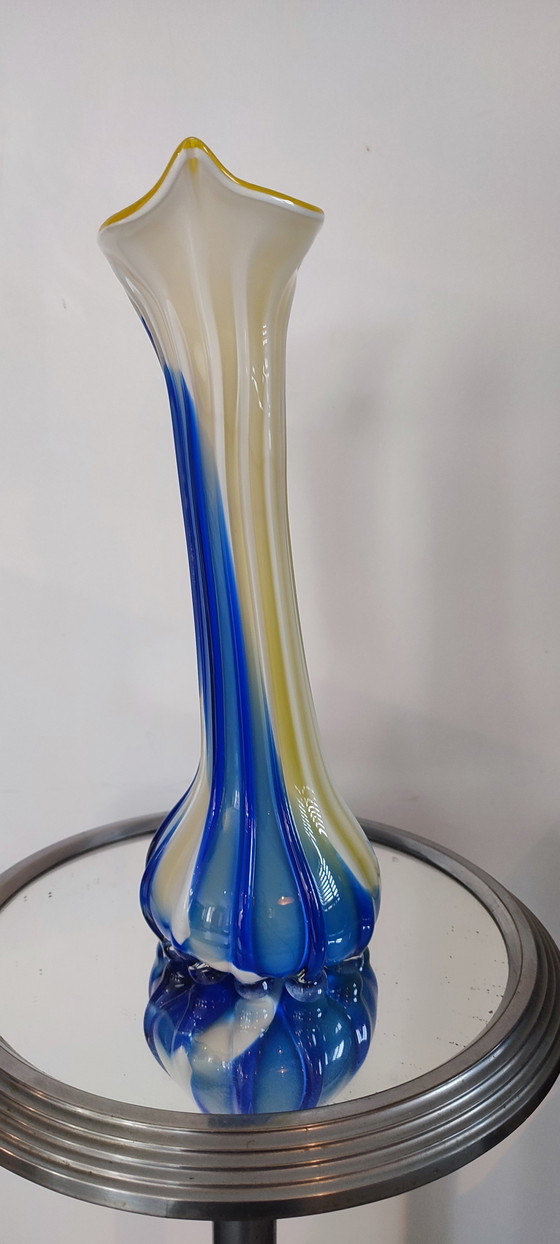 Image 1 of Vaso in vetro soffiato di Murano Calla Lily anni '60-'70