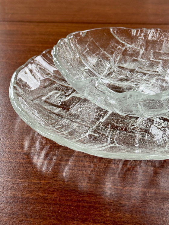 Image 1 of Vintage Sklo Union 'Mesto' set - brutalist Czech glass design by Václav Zajíc 1970s