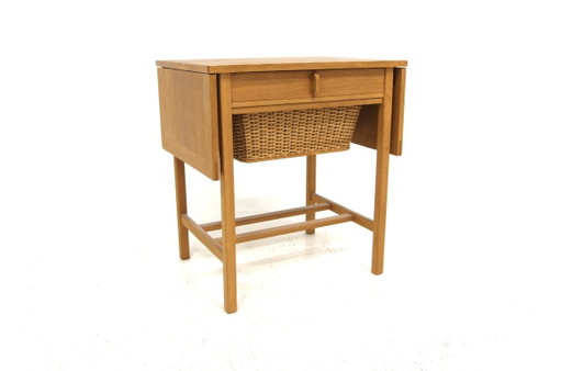 Scandinavian Oak Sewing Table, Sweden, 1960