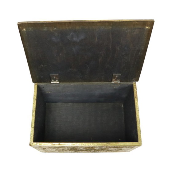 Image 1 of Antique Repoussé Chest Coal Fireplace
